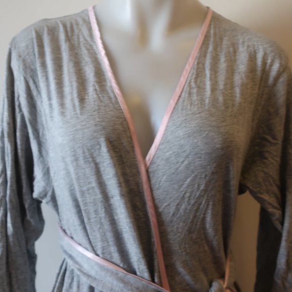 WOMENS CARMEN VON GLASER GREY PINK MAXI ROBE M * - Picture 3 of 14